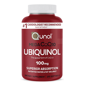 Ubiquinol 100 mg Qunol 100 softgels