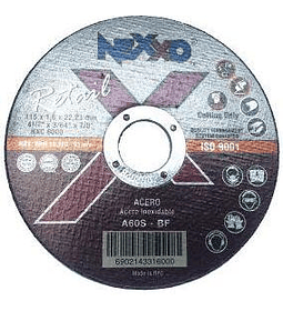 DISCO DE CORTE INOX - METAL NEXXO 4 1/2" X 1 mm 