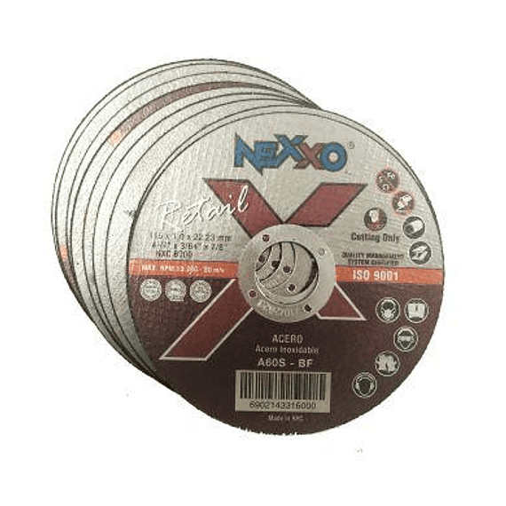 DISCO DE CORTE INOX - METAL NEXXO 4 1/2" X 1 mm X 25UND 