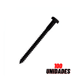 TIRAFONDO HEXAGONAL PAVONADO 1/4 X 3" - 100 Unidades