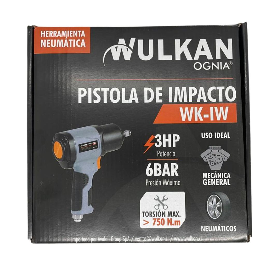 Pistola Llave De Impacto Neumatica De 1/2 Wulkan 750nm