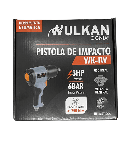 Pistola Llave De Impacto Neumatica De 1/2 Wulkan 750nm