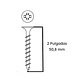 TORNILLO VOLCANITA CRS ZINCADO 6 X 2 - CAJA DE 500 UND