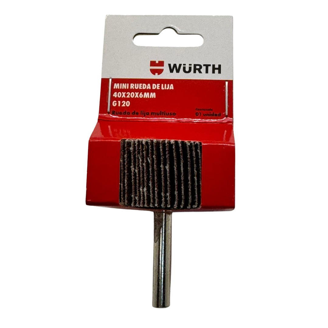 Rueda Lija Traslapada 40x20 Vastago 1/4 Wurth 3