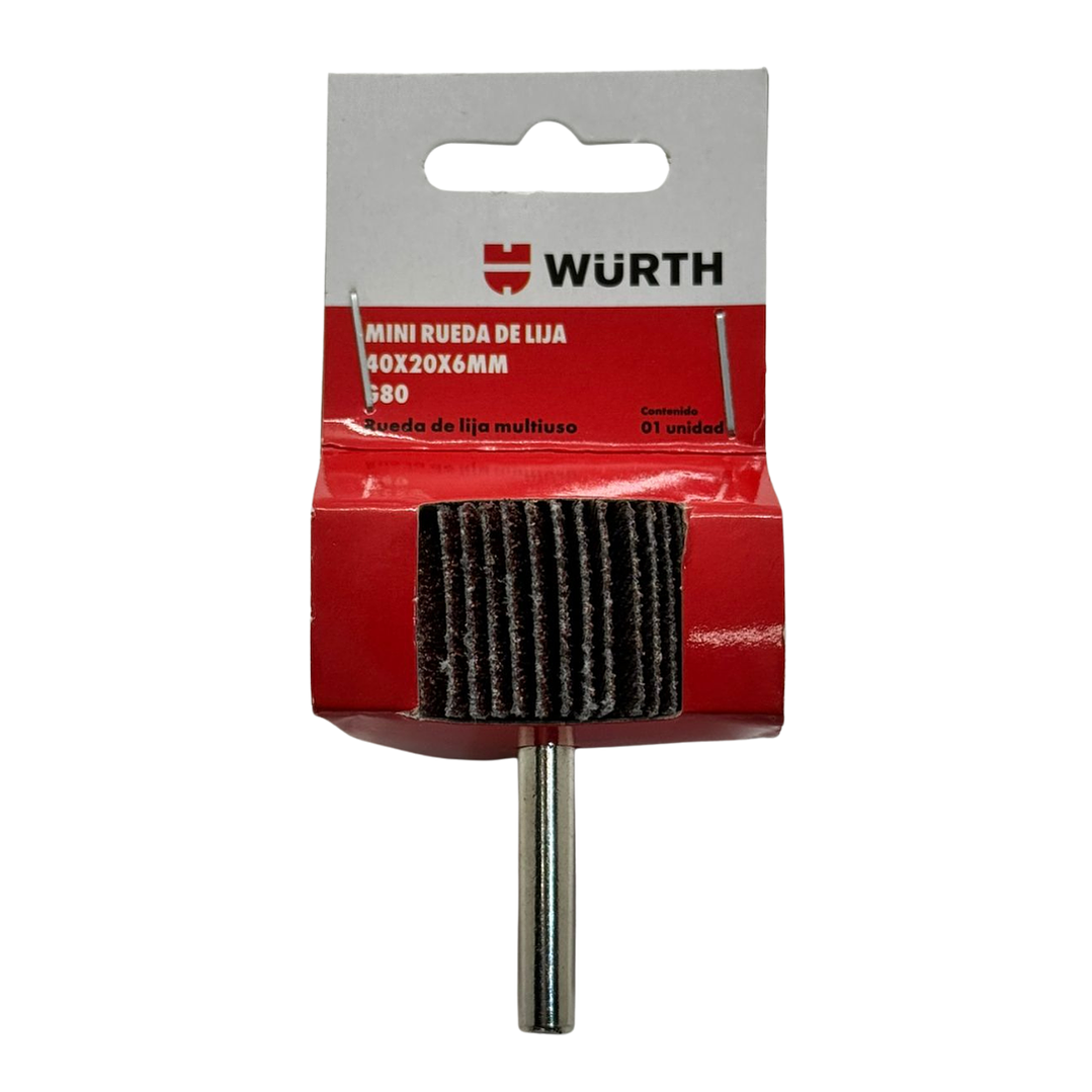 Rueda Lija Traslapada 40x20 Vastago 1/4 Wurth 4