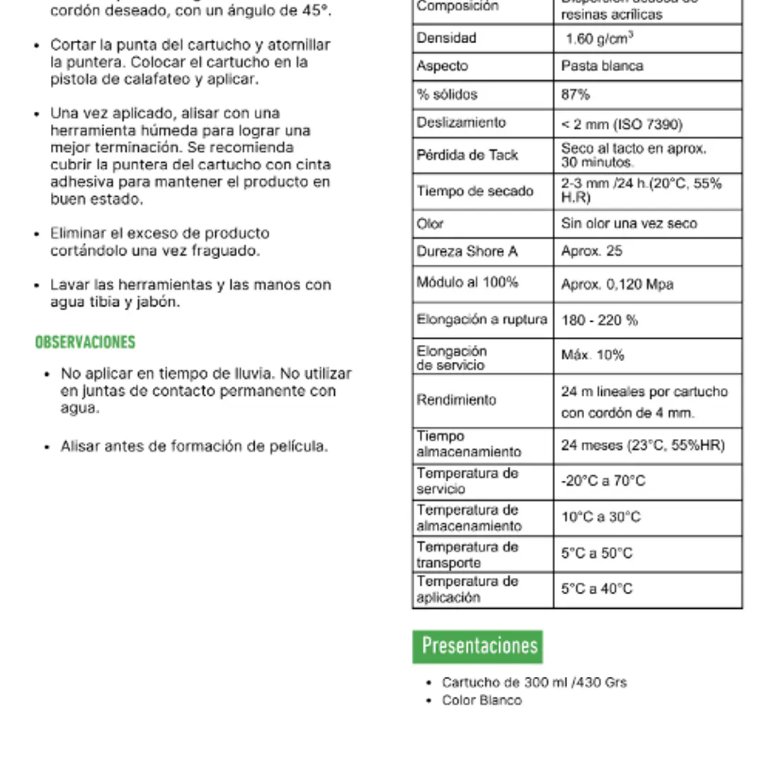 Silicona Pintable Blanca Sellador Acrilico 300ml Dencraft 4