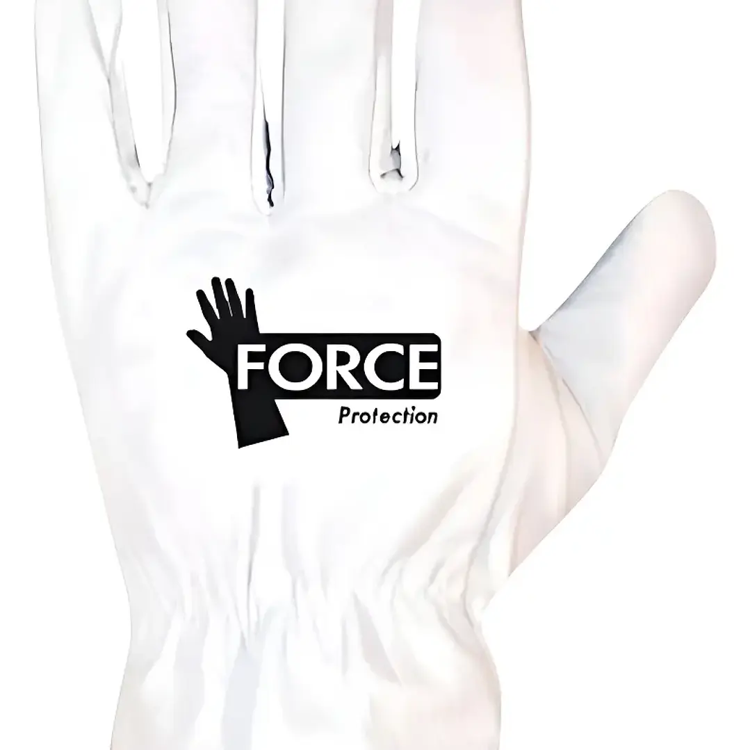 Guantes de Cabritilla FORCE Sin Forro Pack 1 Par Blanco Certificados 1