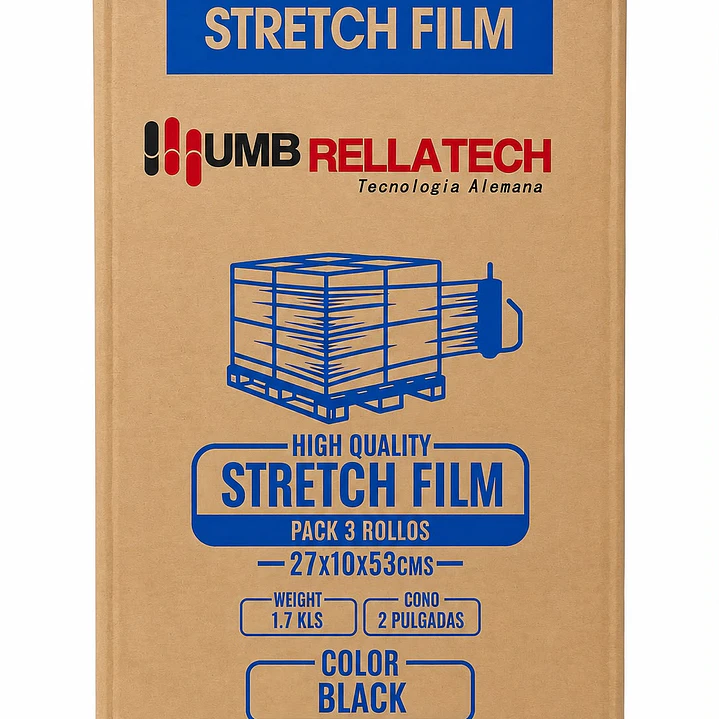 Stretch Film Negro Umbrella Tech 3 Unidades  3