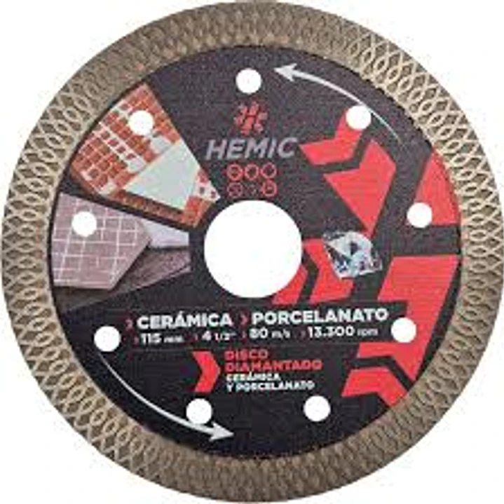 DISCO DIAMANTADO ULTRAFINO PORCELANATO/CERAMICA HEMIC 1