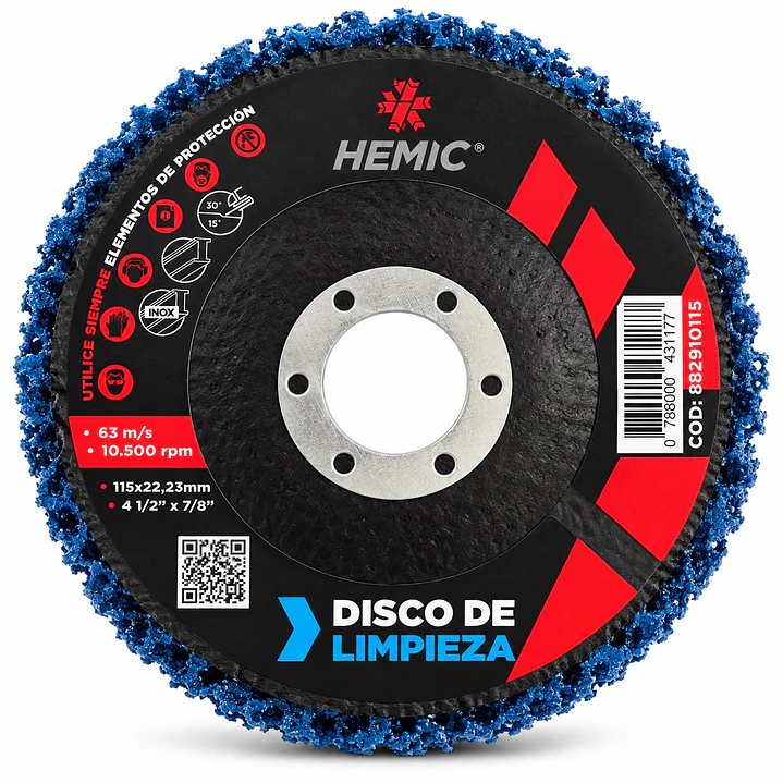 DISCO DE LIMPIEZA INOX/METAL 4 1/2 FIBRA 1