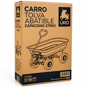 CARRETILLA DE JARDIN PARA CARGA DE 270 Kg - 75 Lts