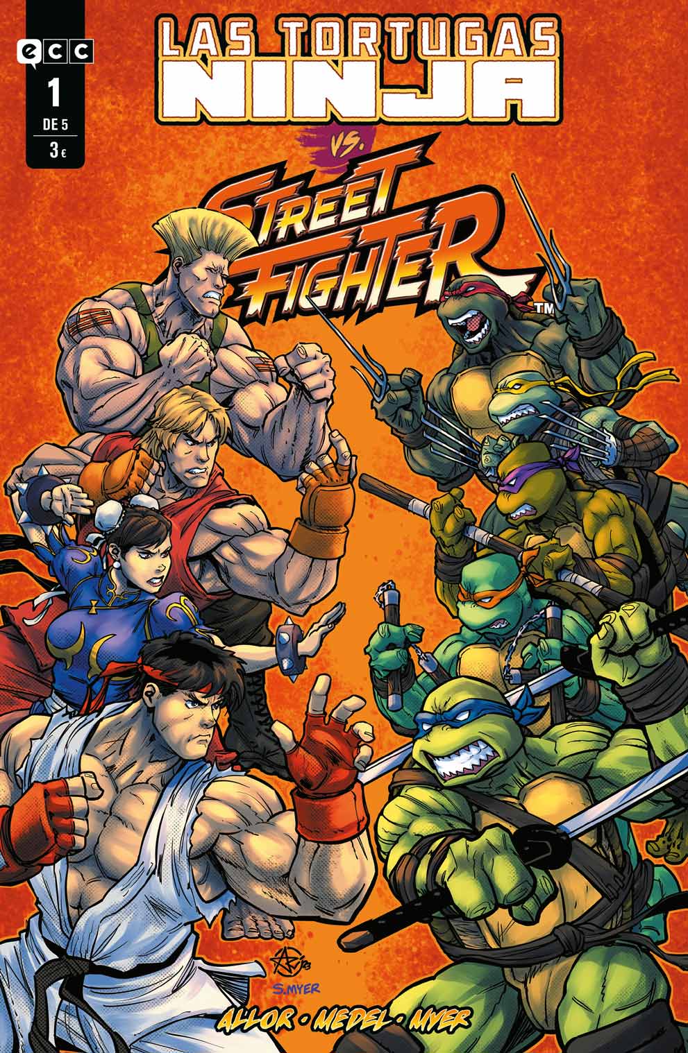 Pack Las Tortugas Ninja vs. Street Fighter #1 al 3 (de 5)