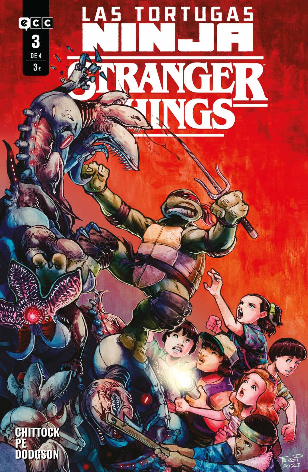 Pack Las Tortugas Ninja/Stranger Things #1 al 4 (de 4)