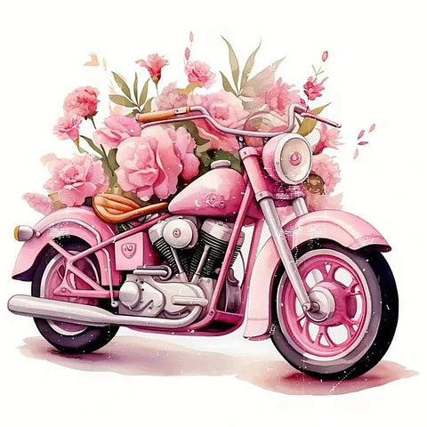 MOTOCICLETA ROSA