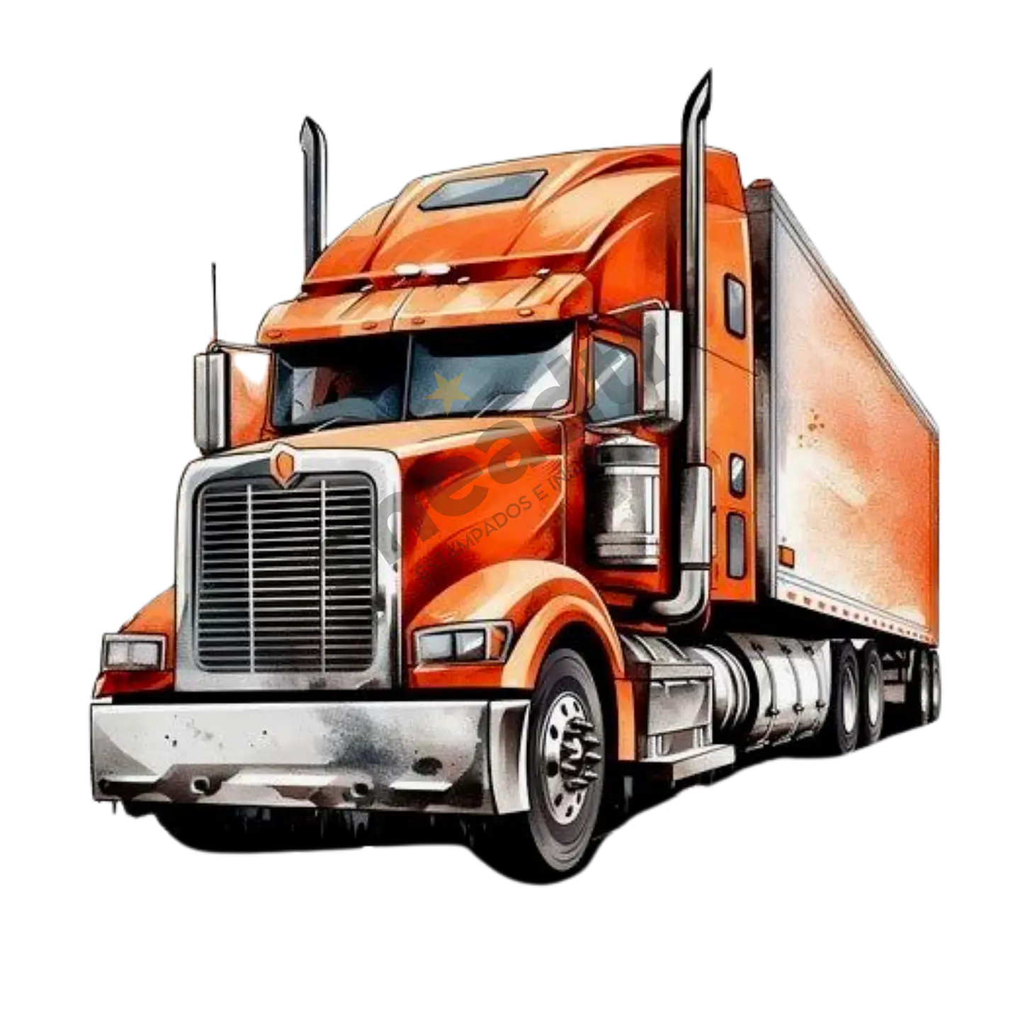 CAMION REMOLQUE NARANJA 1