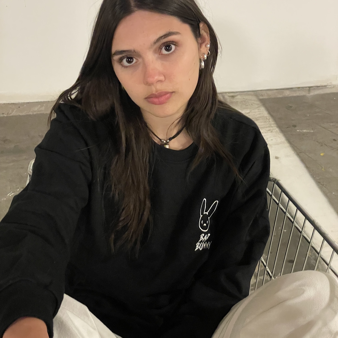 Poleron Negro Bad Bunny  Unisex  2