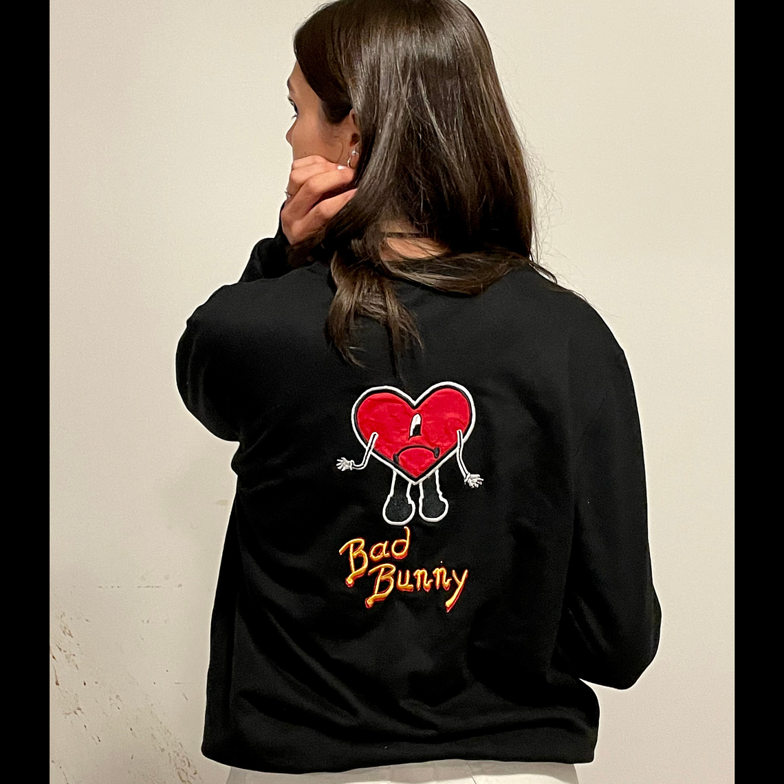 Poleron Negro Bad Bunny  Unisex  3