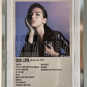 POSTER DUA LIPA CUADRO DE 50X40CM