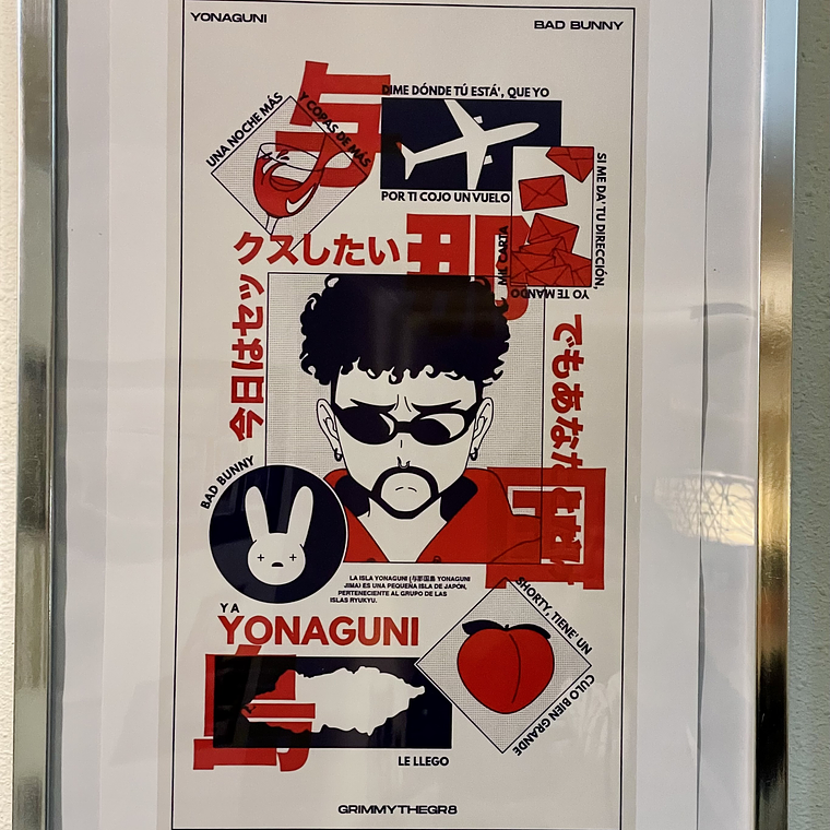 POSTER YONAGUNI CUADRO DE 50X40CM  1