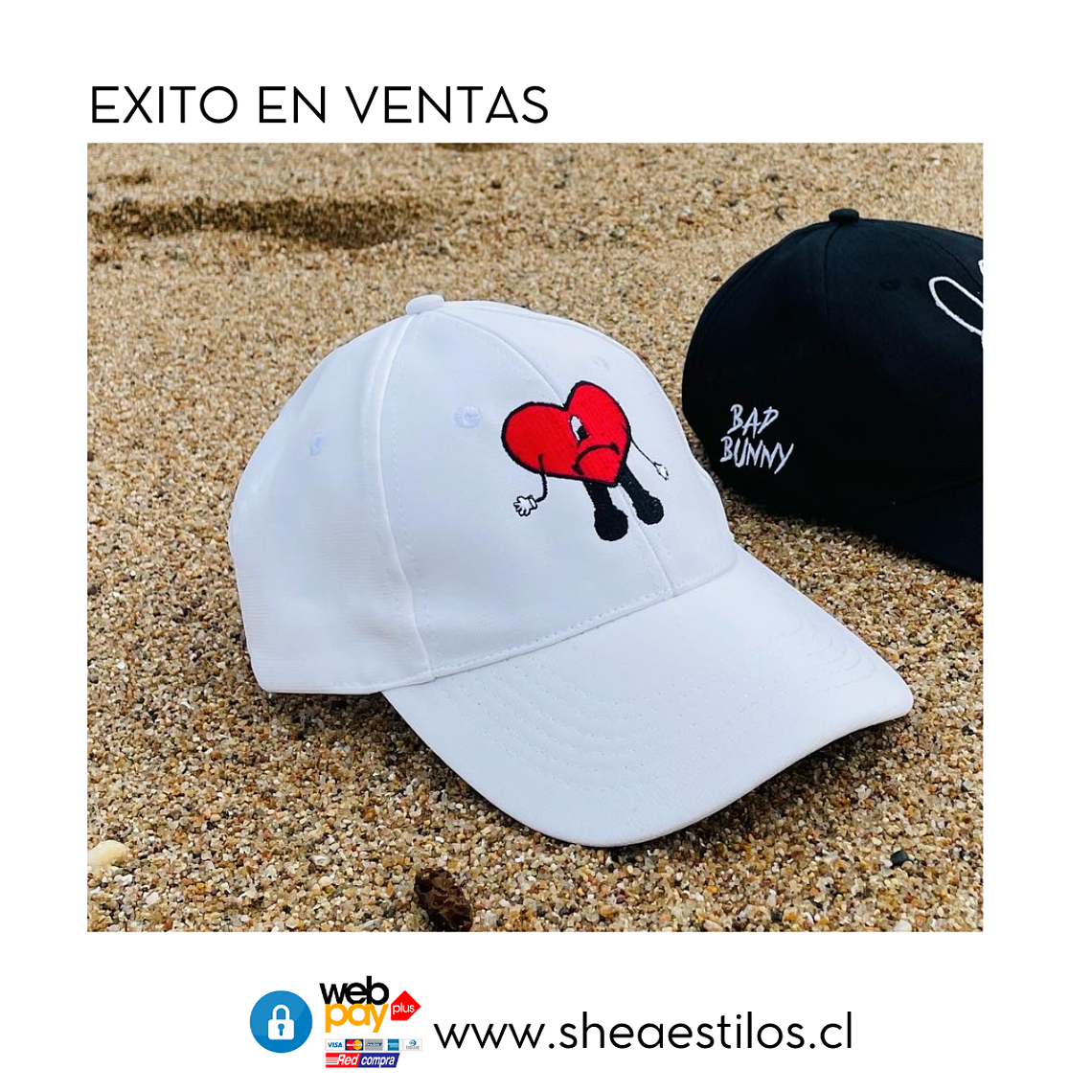 Gorro Jockey Bad Bunny Blanco  1