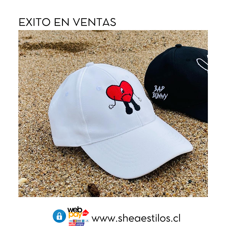 Gorro Jockey Bad Bunny Blanco  1