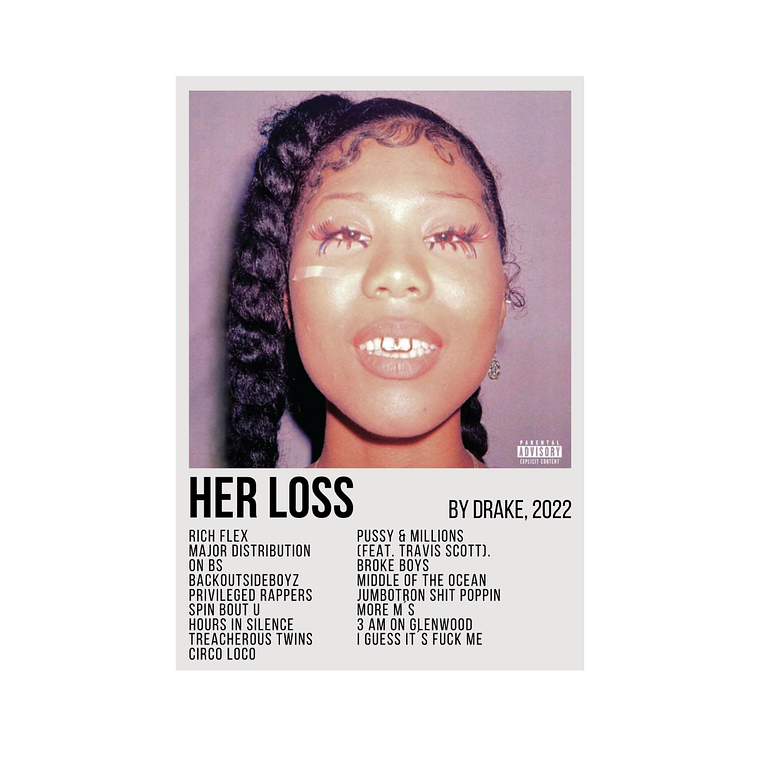 Poster en Cuadro HER LOSS DRAKE  2