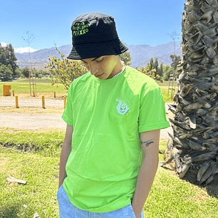 Polera FEID bordada verde claro 