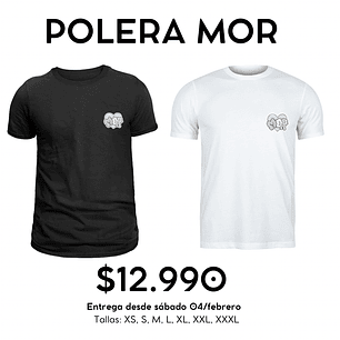 Polera Mor FEID blanca o negra 
