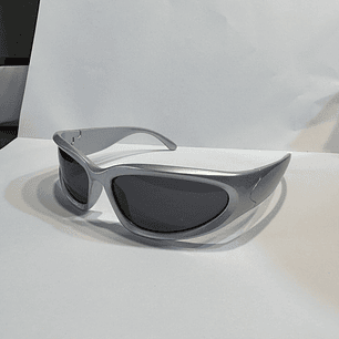 LENTES EN TENDENCIA GRIS NEGRO 