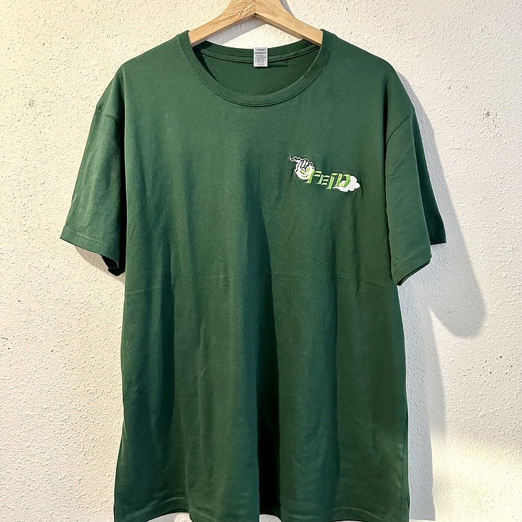 Polera Oversize Verde Oscuro Bordada 1