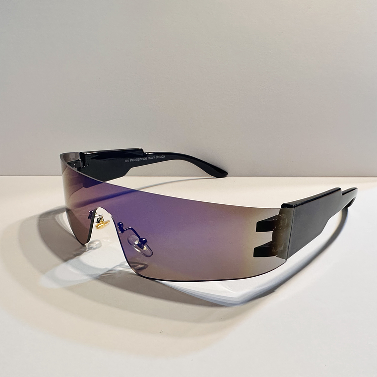 Lentes Tornasol Negro estilo Rauw Alejandro 2