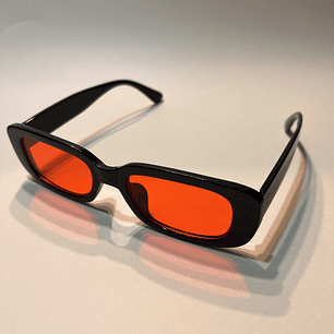 Lentes Tendencia Cristal Rojo