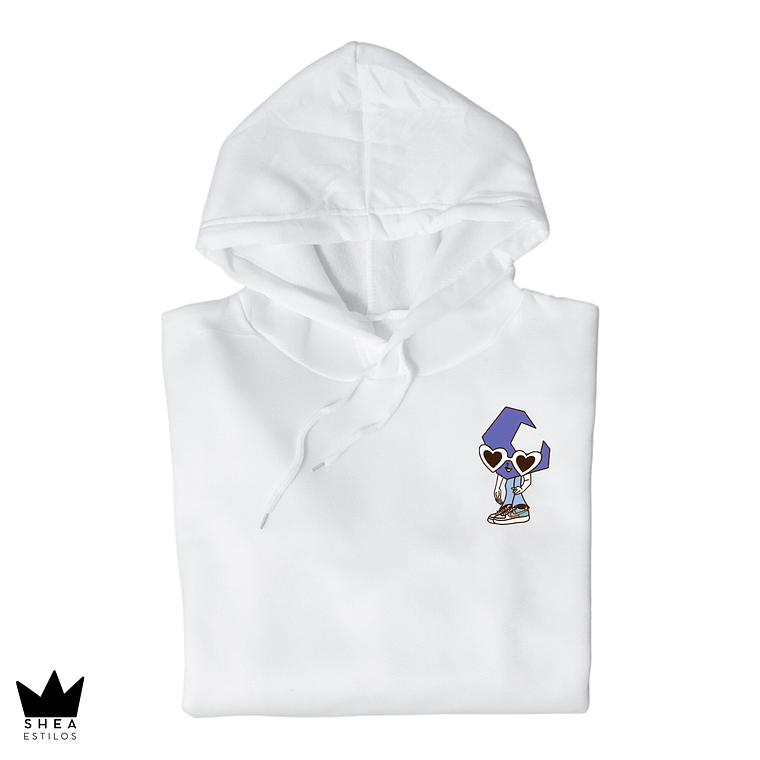Hoodie Blanco Estampado Album Mora Estrella  2