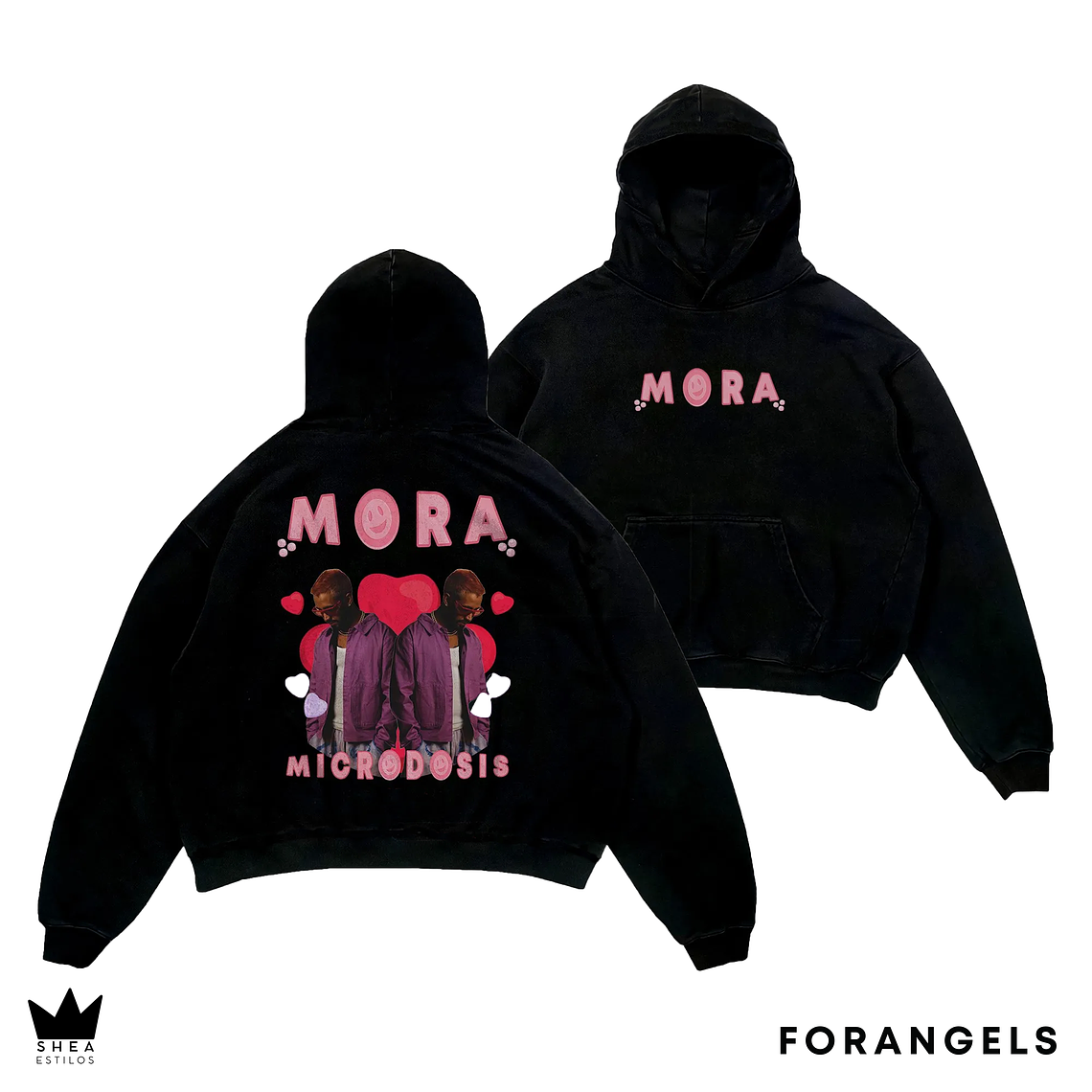Hoodie Mora Estampado Premium Oversize  1