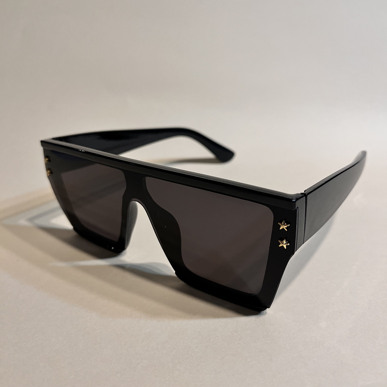 Lentes Cuadrado Negros con estrellas  1