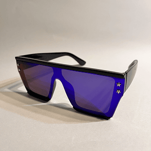 Lentes Cuadrado Tornasol Azul 