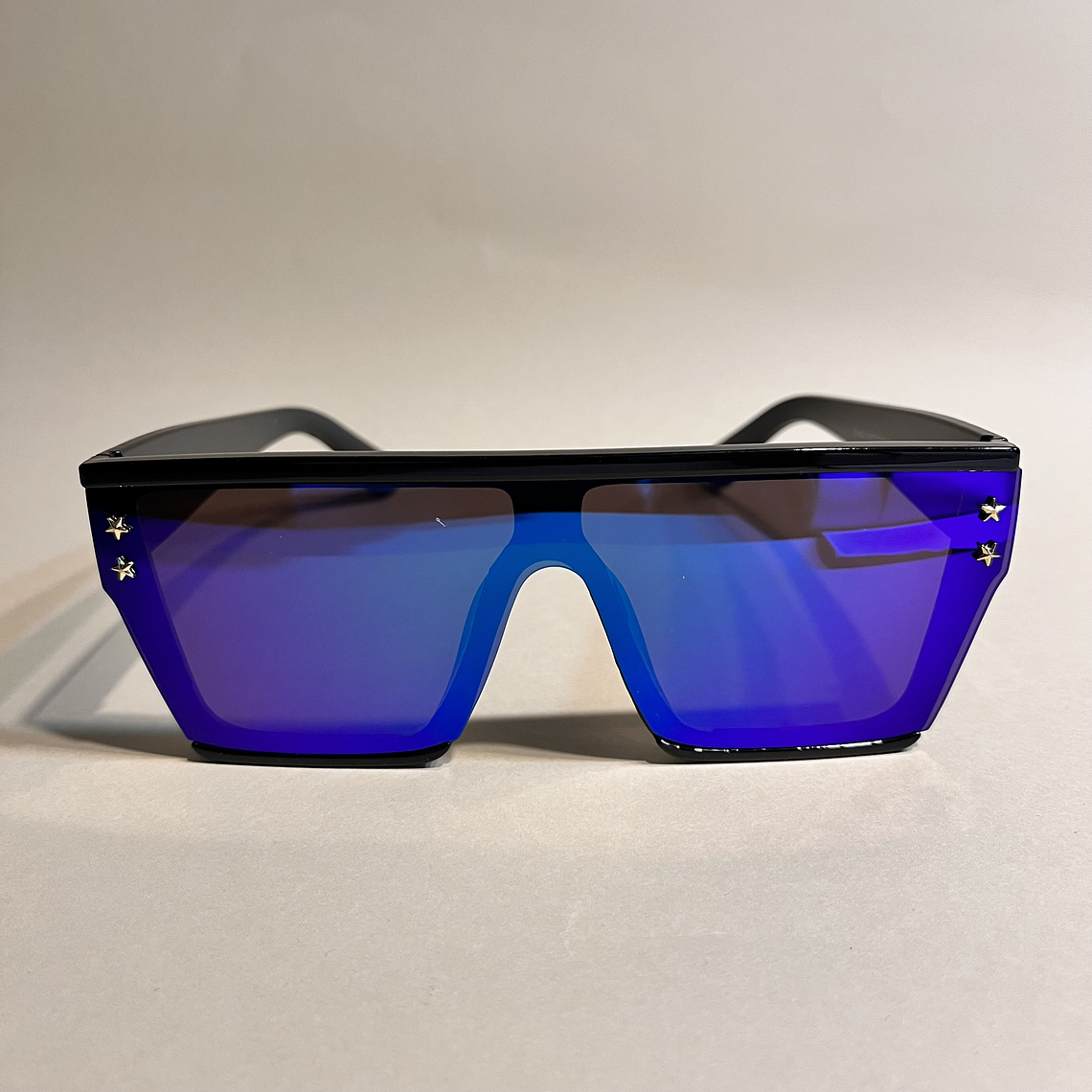 Lentes Cuadrado Tornasol Azul  2