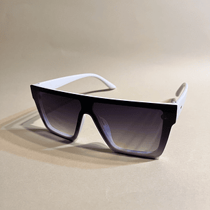 Lentes Cuadrado Blanco Tornasol