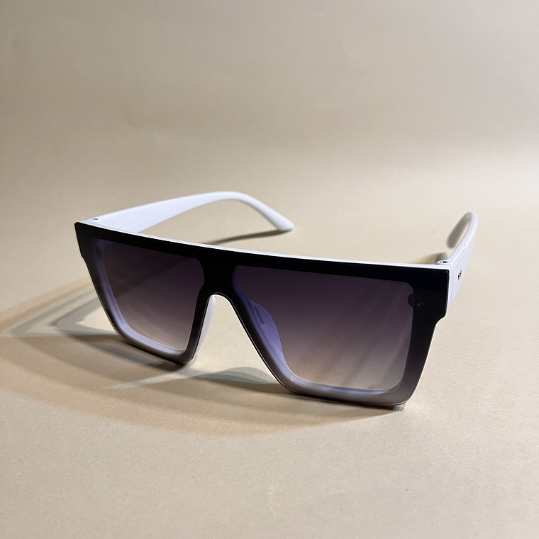 Lentes Cuadrado Blanco Tornasol 2