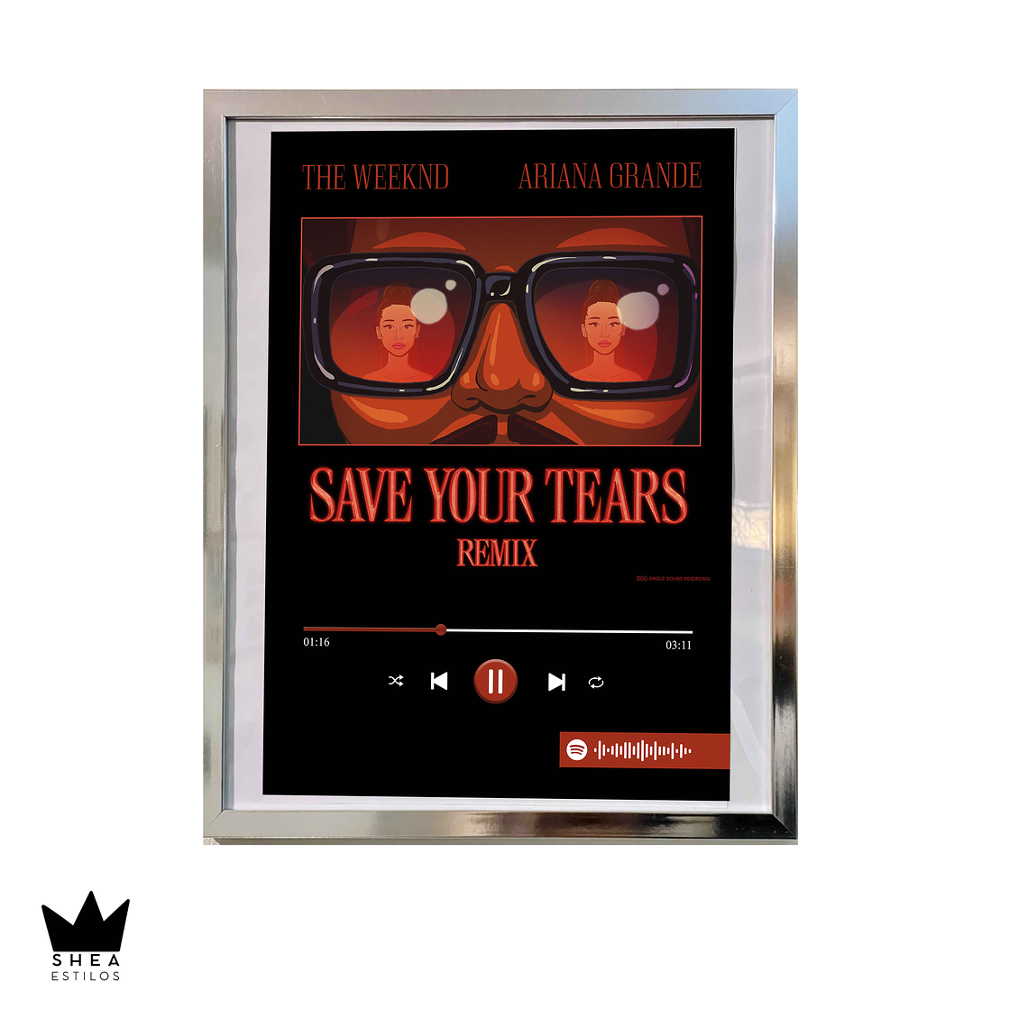 Poster The Weeknd Save your tears Remix 1