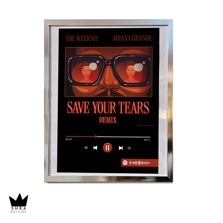 Poster The Weeknd Save your tears Remix 1