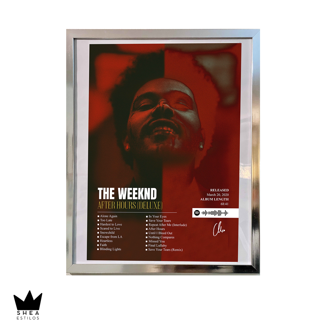 Poster The Weeknd Rojo  1