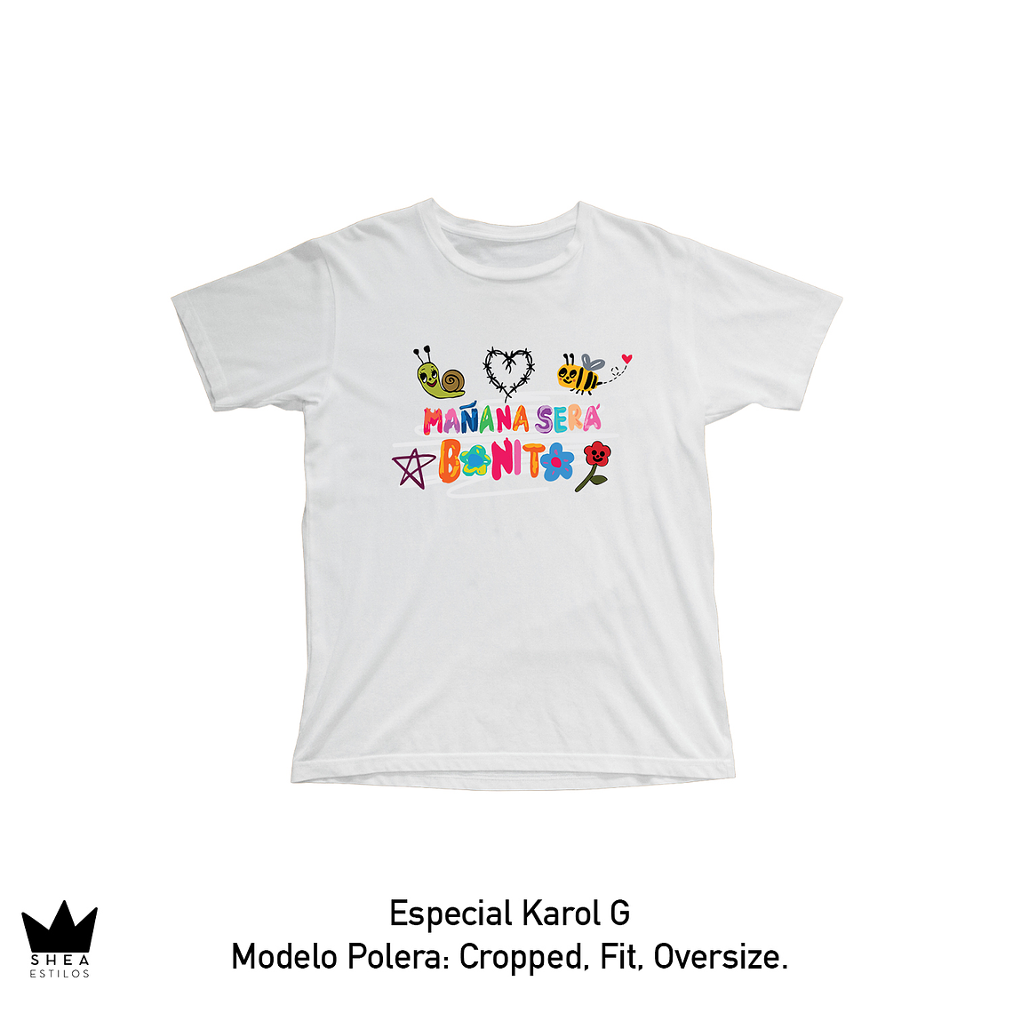 Polera Karol G Dibujos Mañana Será Bonito  1