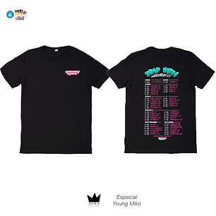 Polera Young Miko Oversize Negra-blanca-Rosa 2