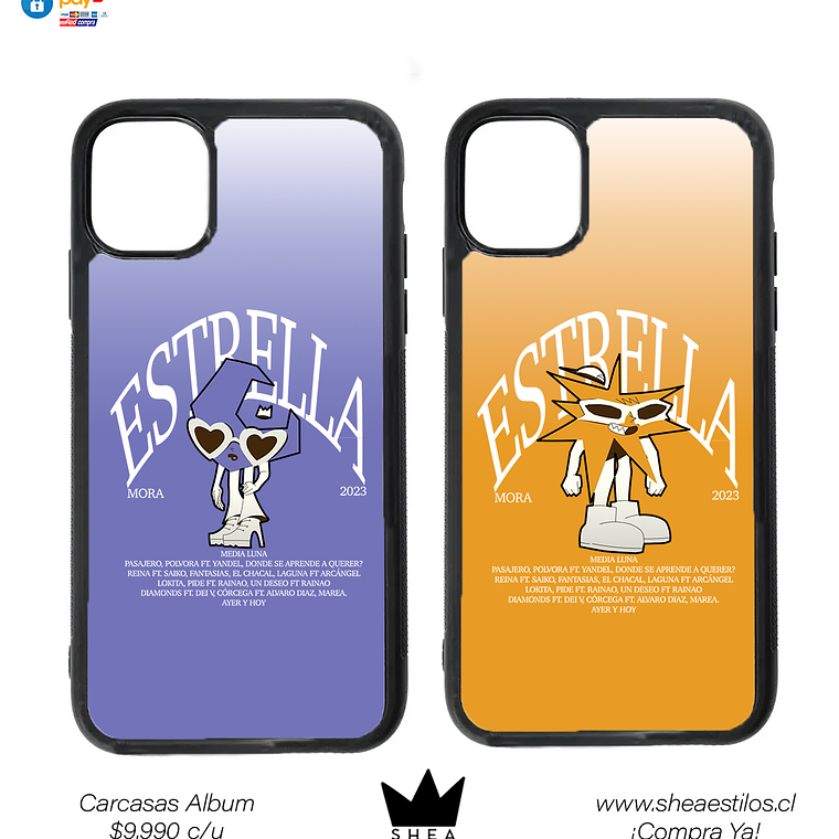 Carcasa Estrella o Luna Samsung Colores 1