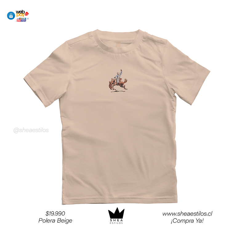 Polera  Nadie Sabe Lo que va pasar Mañana Biege Album 2