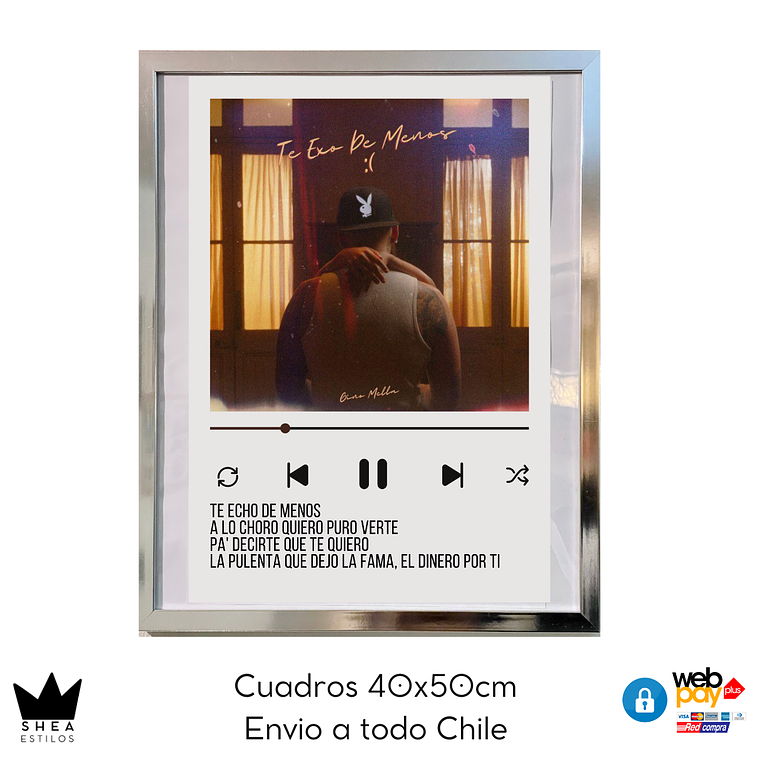 Cuadro Poster Te Exa de Menos Gino Mella 40x50cm  1
