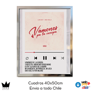 Cuadro Poster Vámonos pa la Europa G.Mella 40x50cm