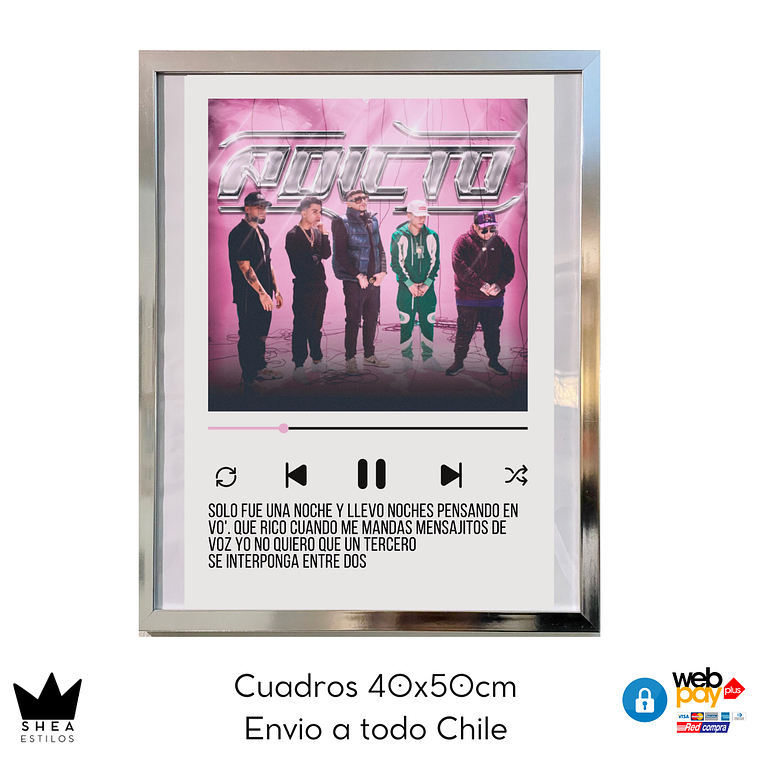 Cuadro Poster Adicto 40x50cm 1