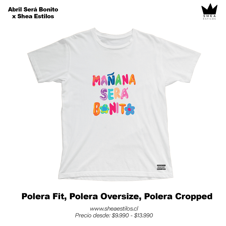 Polera Mañana Será Bonito Karol G (Polera Fit, Polera Oversize, Polera Cropped) 1